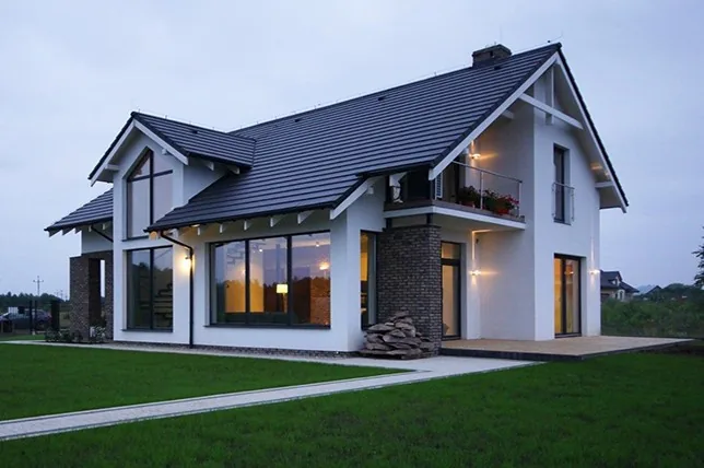 Modern white home exterior
